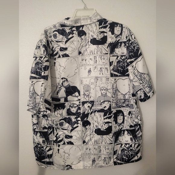 Naruto manga page button up shirt - Picture 2 of 3